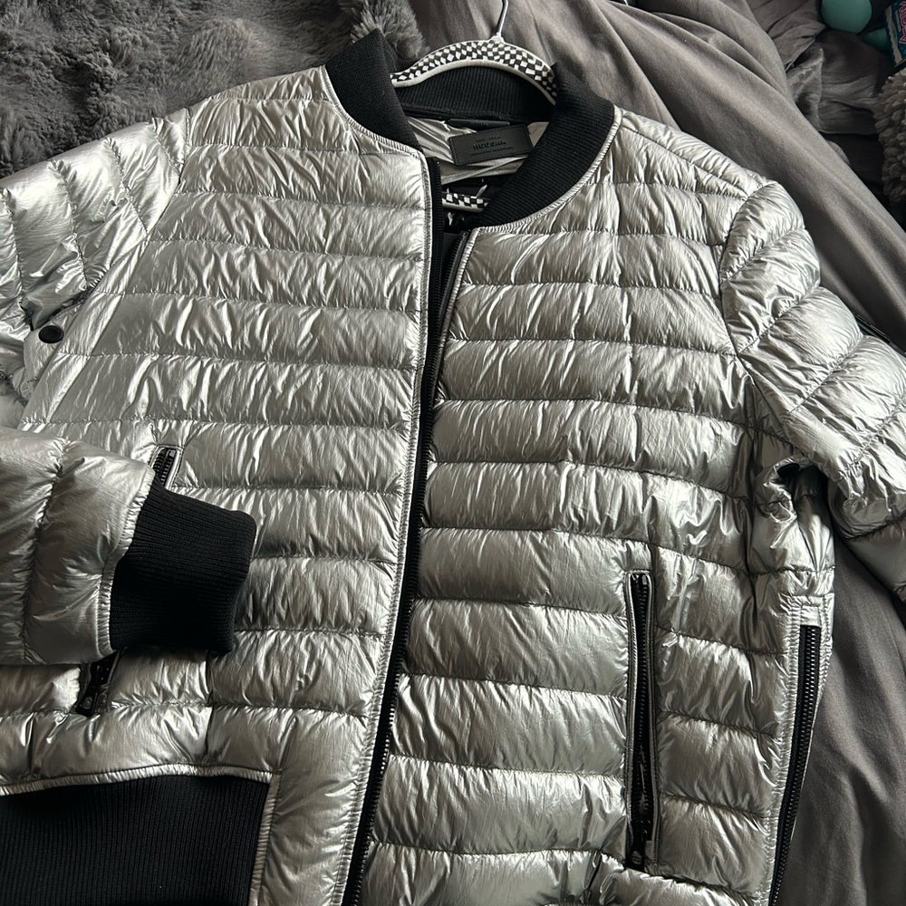 RUDSAK Metallic Silver Jacket with Black Details XL